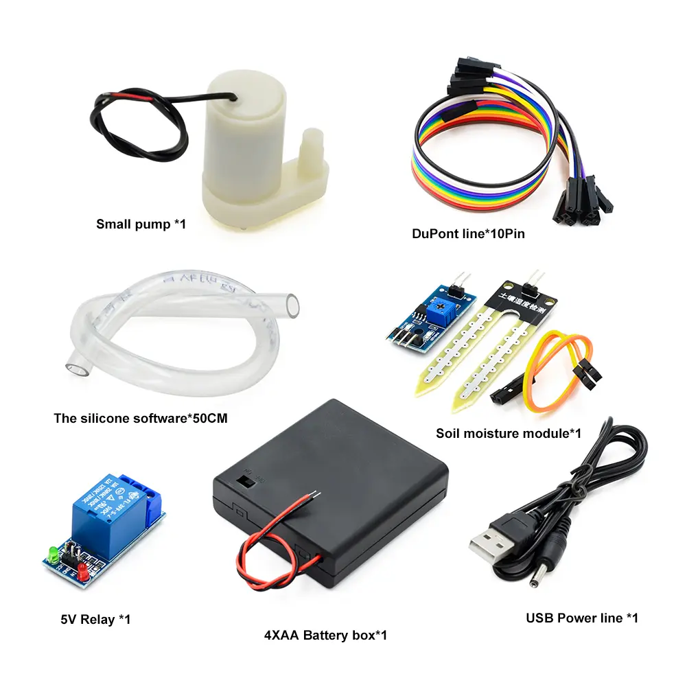 1-5set Automatic Irrigation Module DIY Automatic Watering Kit Garden Water Pump Soil Moisture Sensor Relay Module For Arduino