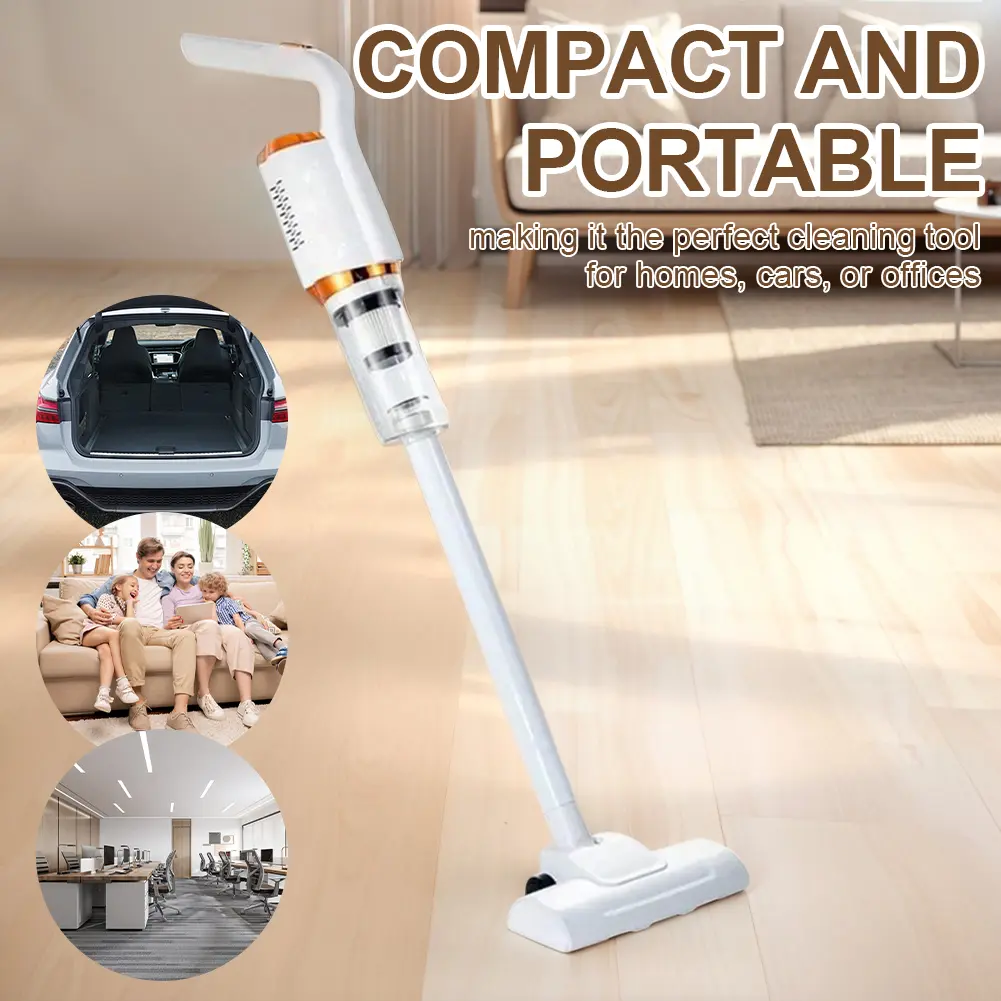 2 in 1 Handheld Vacuum Cleaner 2000mAh USB Rechargeable Strong Suction Cordless Car Vacuum Cleaner Household Cleaning Machine