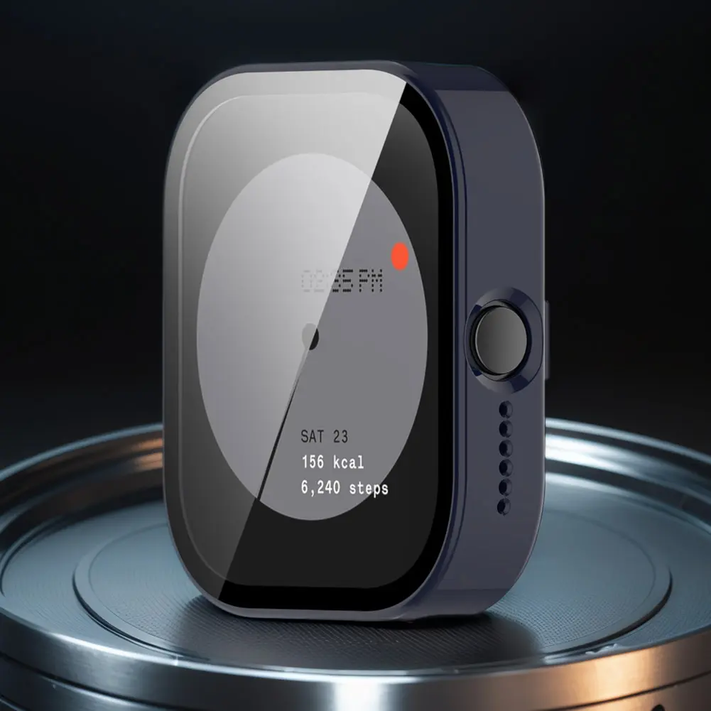 For CMF BY NOTHING Watch Pro Bumper Protective Cover with Tempered Glass Screen Protector Case for CMF by Nothing Watch Pro