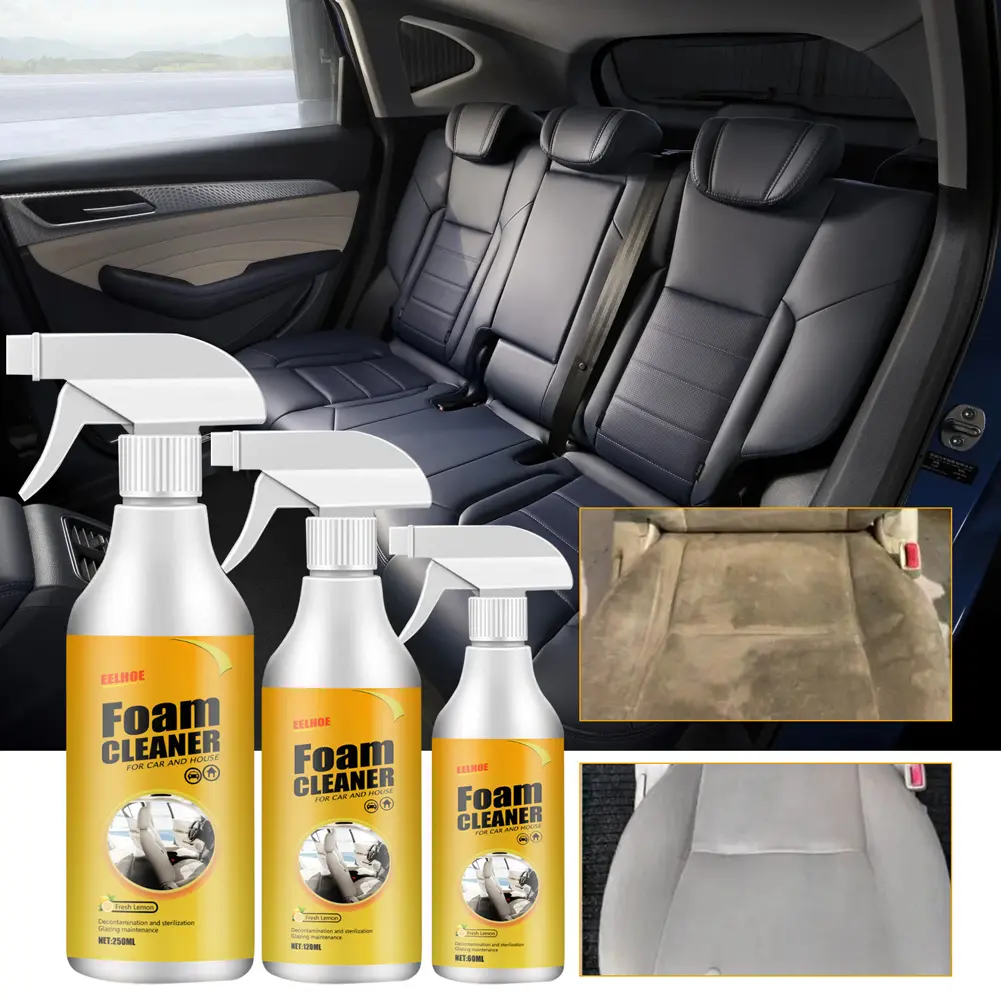 60ml Multi-Purpose Foam Cleaner Leather Seat Cleaning Tool Powerful Car Foam Spray Car Interior Stain Removal Maintenance Wash