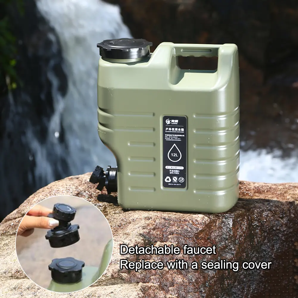 5/6/8/10/13/18/20L Camping Bucket Waterbag Large Capacity Water Pouch Detachable Faucet Driving Water Tank Travel Water Canister