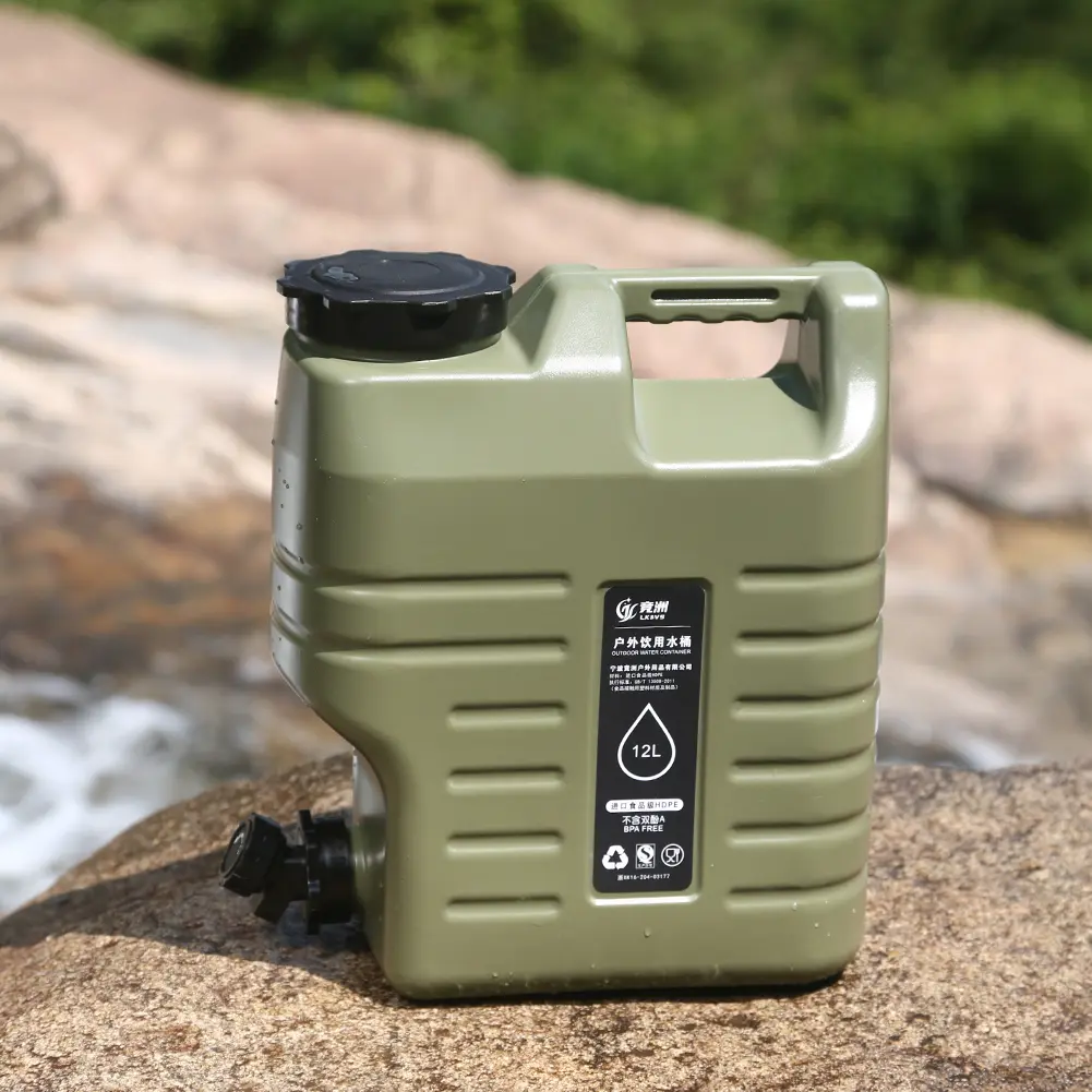 5/6/8/10/13/18/20L Camping Bucket Waterbag Large Capacity Water Pouch Detachable Faucet Driving Water Tank Travel Water Canister