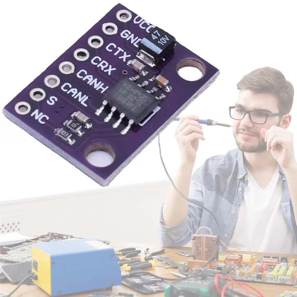 1-20pcs CJMCU-1051 TJA1051 CAN Transceiver Breakout Board 3V-5V High Speed Low Power Consumption 1Mbit/s CAN Transceiver Module