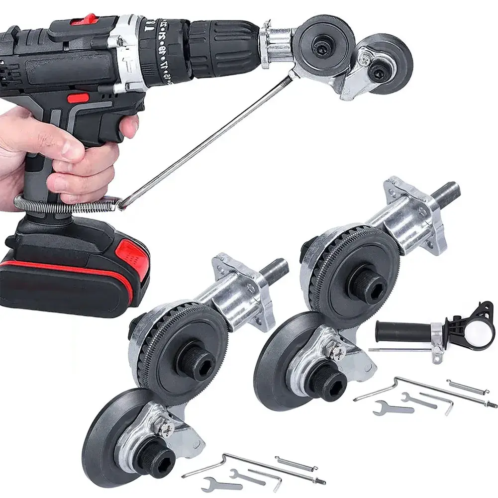 Electric Drill Plate Cutter Attachment Metal Sheet Cutter Nibbler Saw Cutter Free Cutting Tool Plate Punch Scissors Power Tools