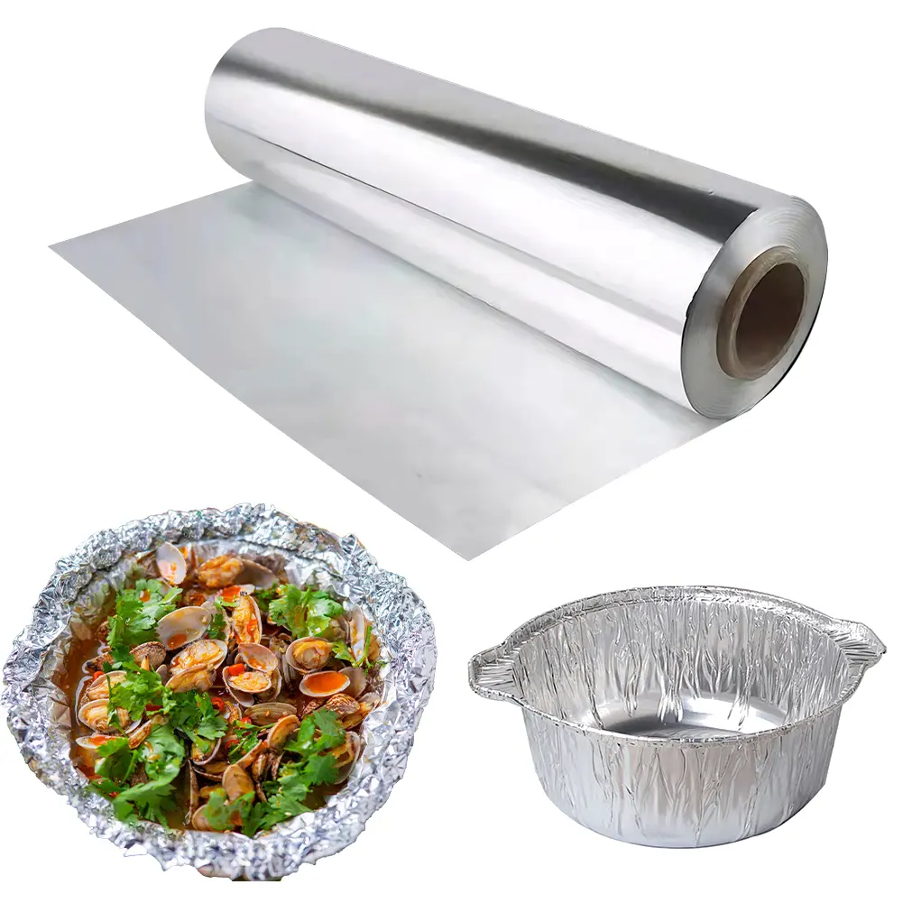 1-5Pack Food Grade Aluminum Foil Paper Disposable Tin Foil Roll Air Fryer Tin Foil Barbecue Oven Baking Paper Kitchen Gadgets