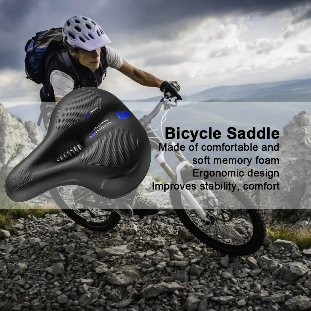 Hollow Bike Saddle Wide Bicycle Seat Breathable Comfortable Saddle Bicycle Children Bike Saddle for Road Journey MTB Cycling