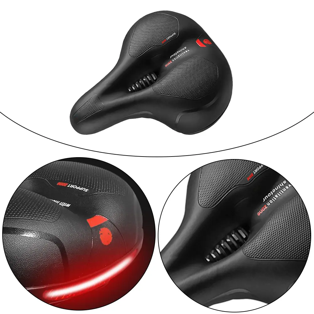 Hollow Bike Saddle Wide Bicycle Seat Breathable Comfortable Saddle Bicycle Children Bike Saddle for Road Journey MTB Cycling