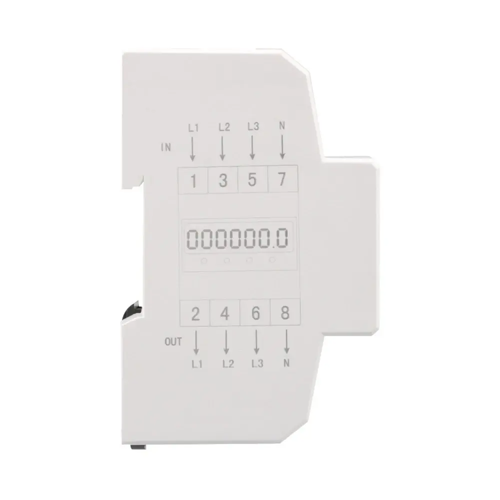 3 Phase 4 Wires KWh Meter 100A LCD Backlight Electric Energy Meter Din Rail Electric Meter 50/60HZ AC 3*230/400V for Home Office