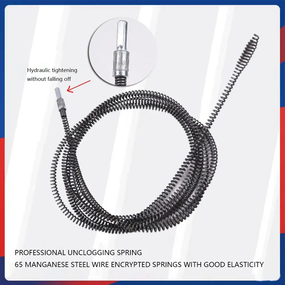 Pipe Dredging Tool Drain Dredging Spring Olive Shaped Head Sewer Sink Basin Pipeline Clogged Remover Cleaning Tool for Bathroom