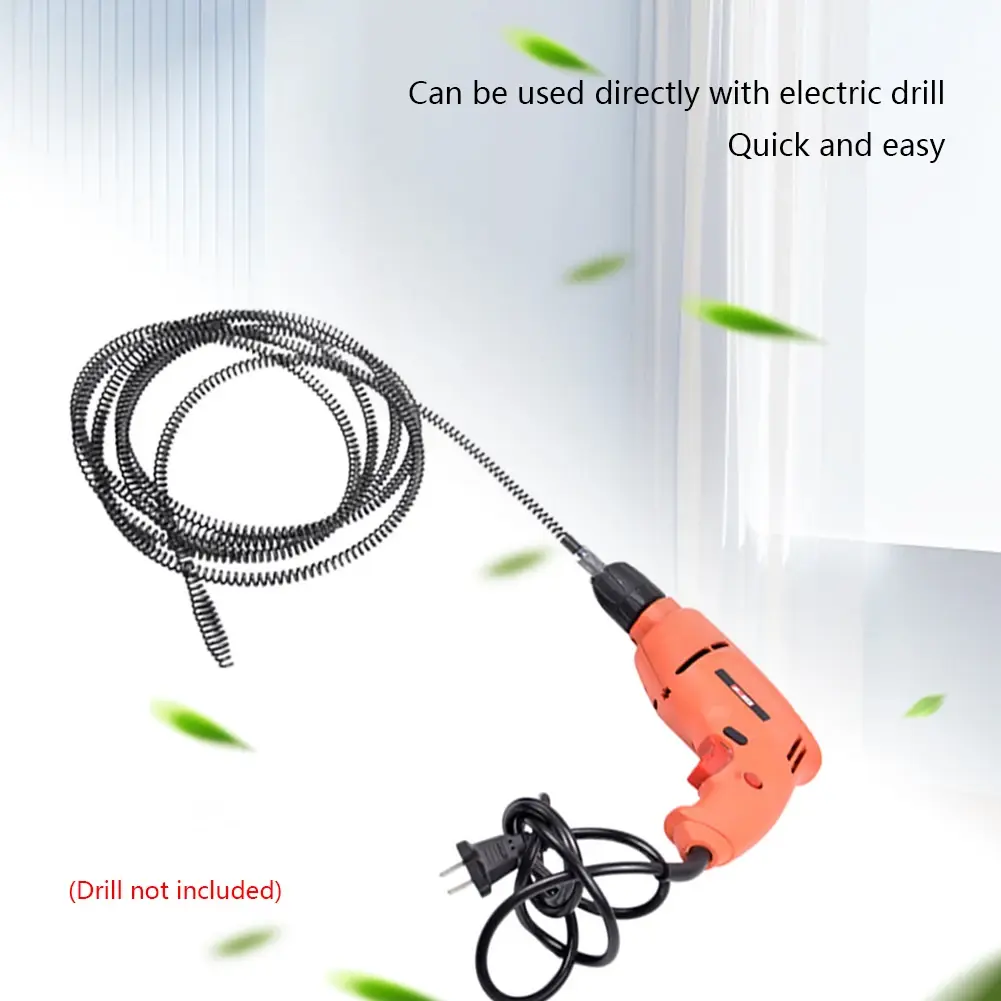 Pipe Dredging Tool Drain Dredging Spring Olive Shaped Head Sewer Sink Basin Pipeline Clogged Remover Cleaning Tool for Bathroom