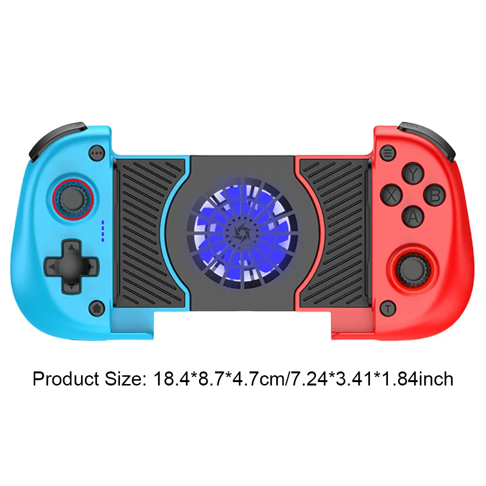 X3 Wireless Phone Controller with Cooling Fan Bluetooth-Compatible Mobile Game Controller for Android Phone iOS iPhone PC Switch