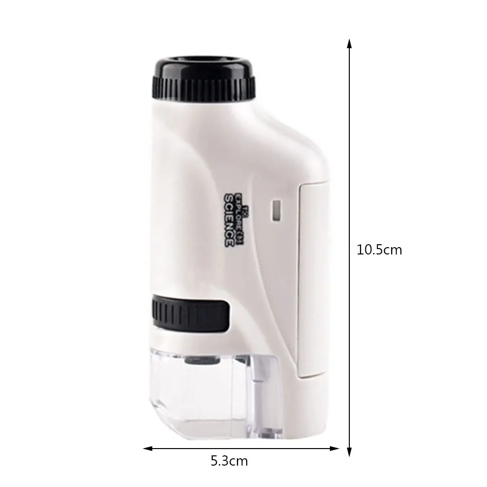 60-120x Lab Mini Pocket Microscope Kit Handheld Microscope Battery Powered Microscopio With LED Light Kids Science Microscop