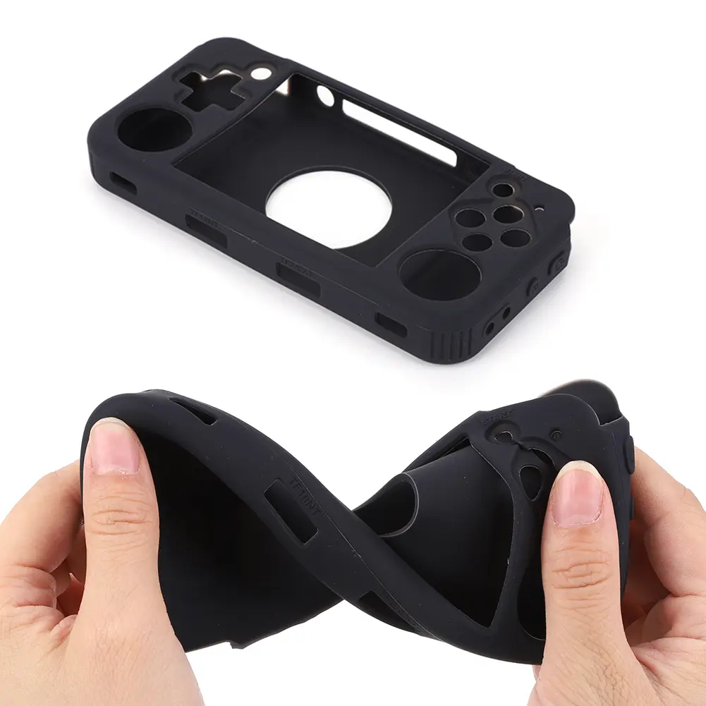 Silicone Case For ANBERNIC RG35XX H Game Console Protector Shockproof Protective Cover Soft Silicone Sleeve Skin with Lanyard