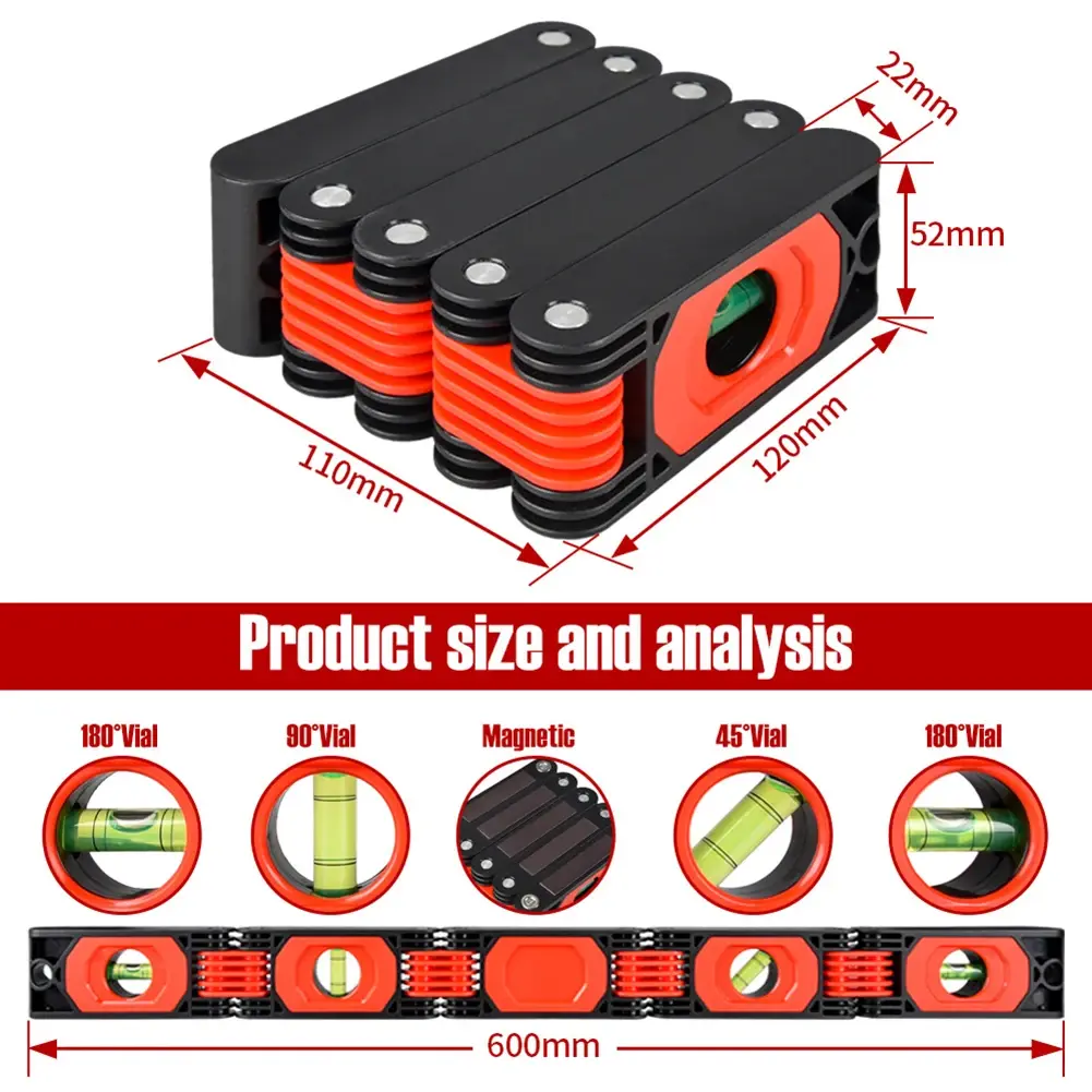 Foldable Level Meter Accurate Level Angle Finder Gauge Folding Extend High Precision Corner Measurements Woodworking Tools