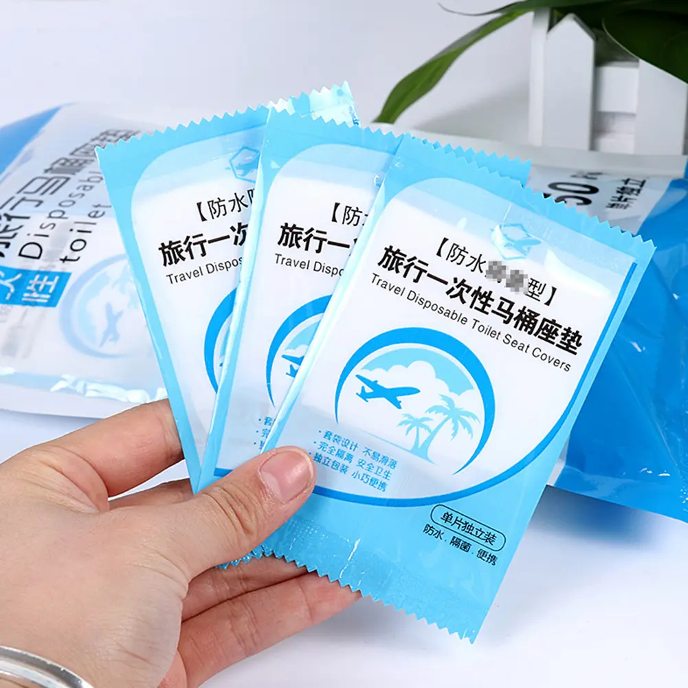 Disposable Toilet Seat Cover Waterproof Safety Toilet Seat Mat Individually Packed Toilet Seat Cover Pads for Outdoor Camping