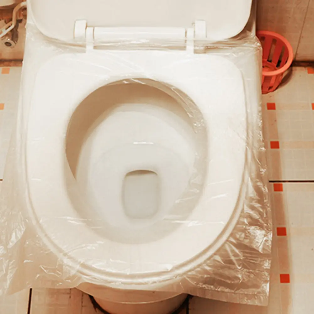 Disposable Toilet Seat Cover Waterproof Safety Toilet Seat Mat Individually Packed Toilet Seat Cover Pads for Outdoor Camping