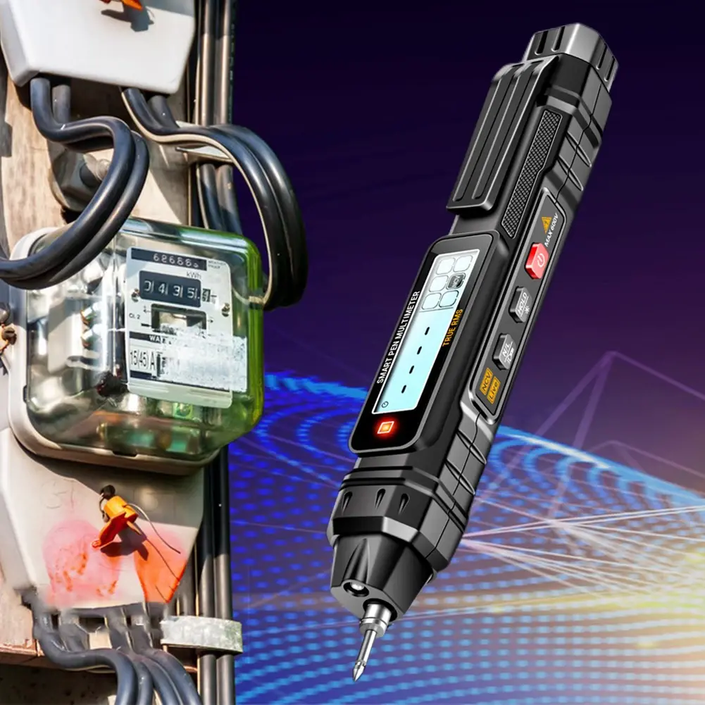 ANENG A3005 Digital Multimeter Pen Type Electrical Voltmeter Ammeter 4000 Counts Non-Contact AC/DC Current Voltage Tester Meter