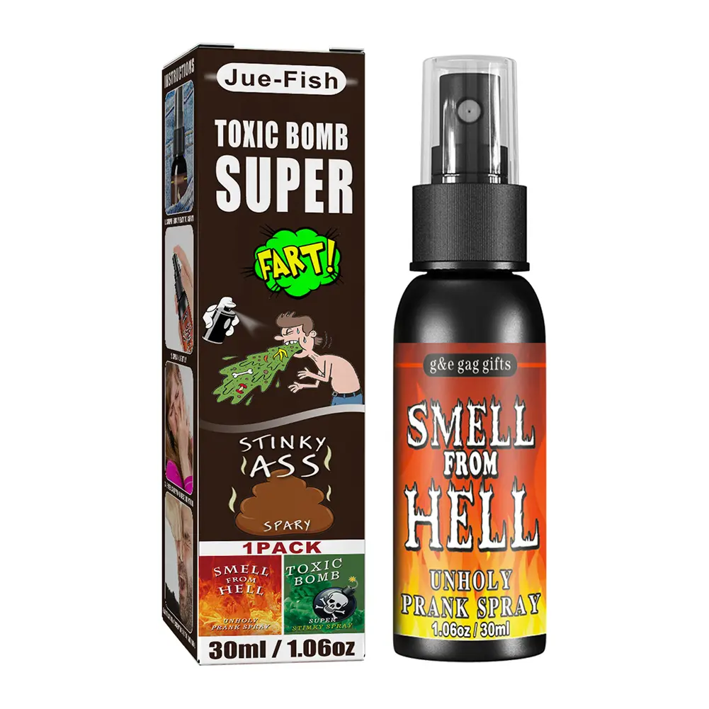 30ml Fart Gag Spray Prank Joke Plastic Smelly Stinky Gags Party Supplies Spray Can Stink for Adults Kids Non Toxic for Halloween