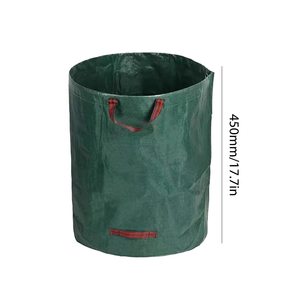 100-500L Reusable Garden Waste Bag Waterproof Leaf Sack Storage Trash Can Foldable Yard Leaf  Garden Garbage Container Woven Bag