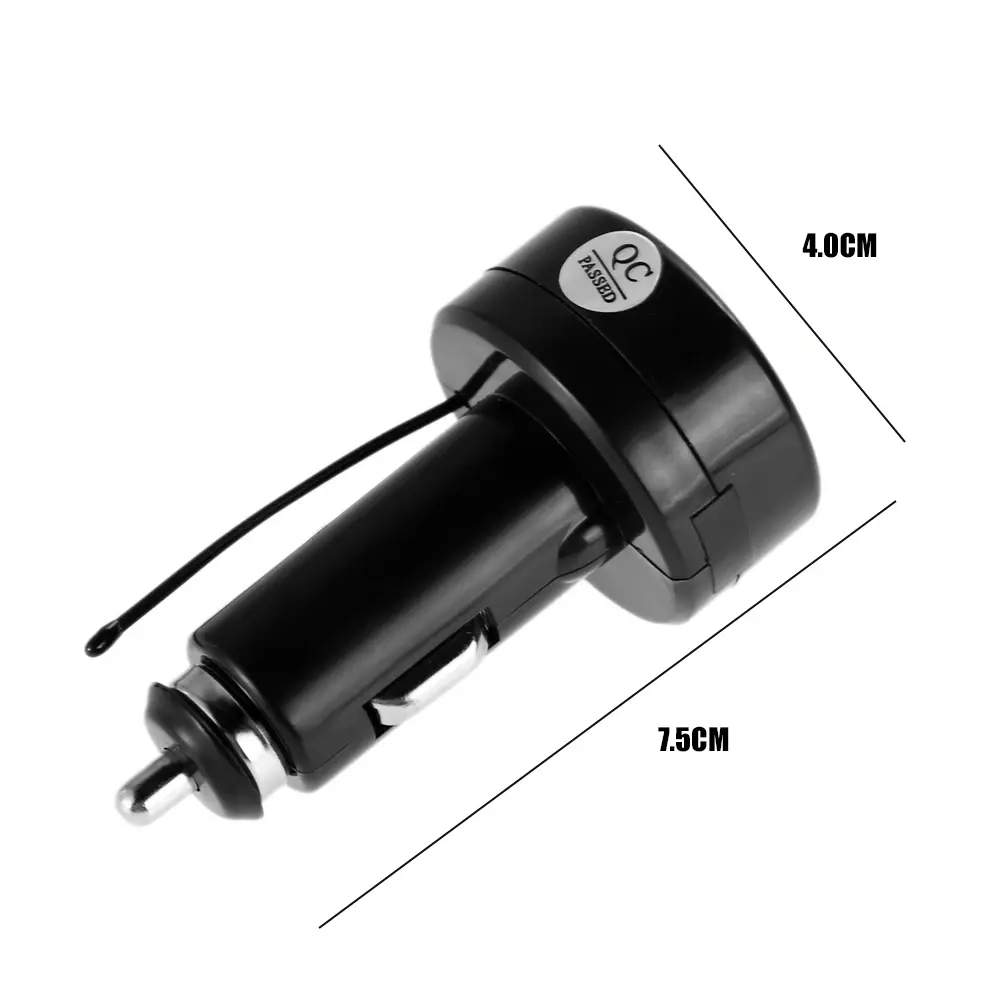 Car Adapter Charger Cigarette Lighter 12V 24V Digital Voltmeter Thermometer Voltage Temp Meter for Car RV Truck Boat