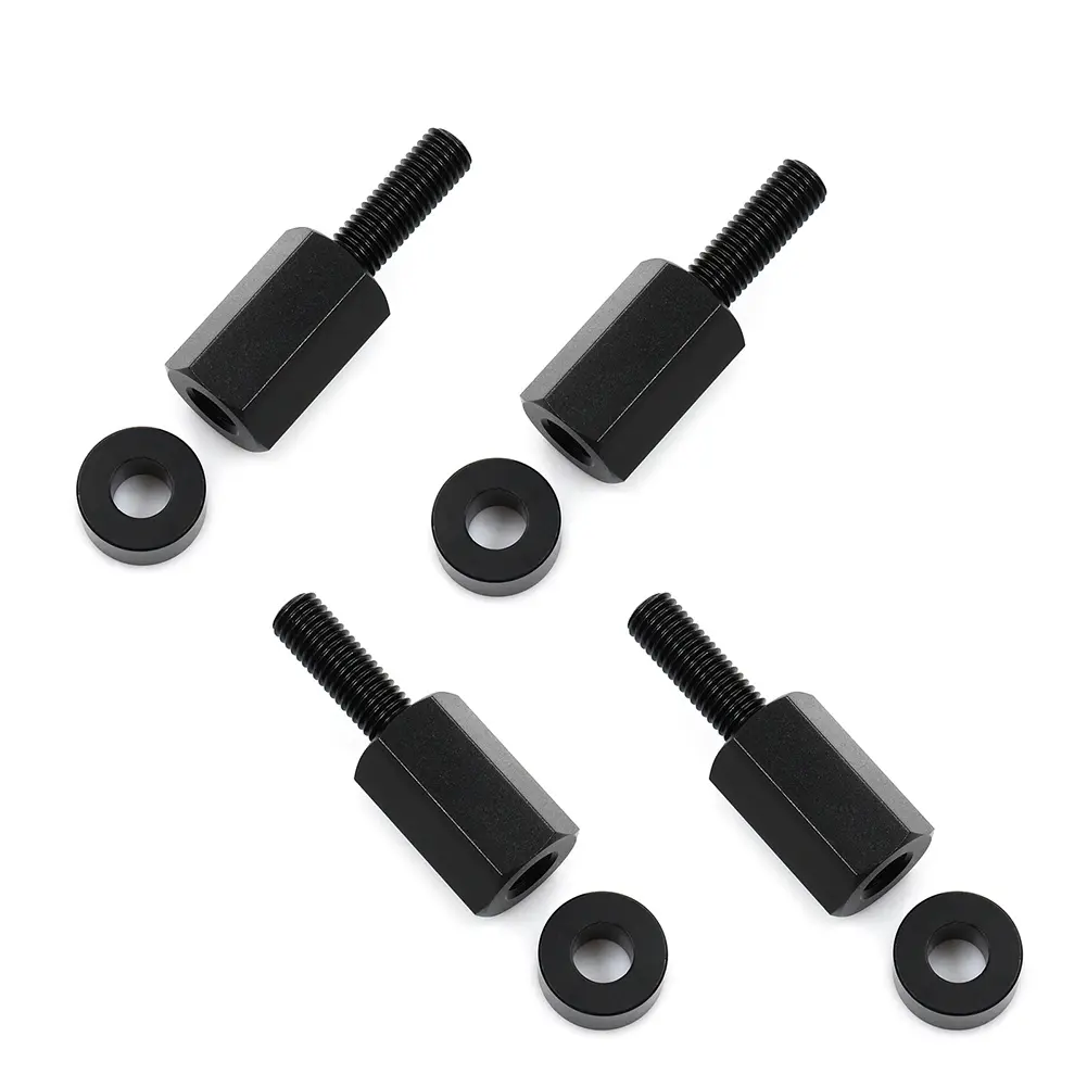 4Pcs Aluminum Alloy Mount Brackets with 4 Spacers ATV Seat Riser Lift Mount Kits UTV Lift Up Seats Fit for Can-Am Maverick X3