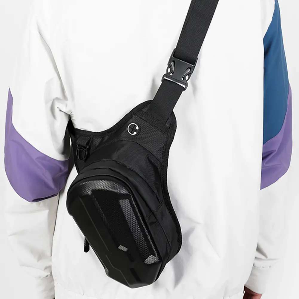 Motorcycle Drop Leg Side Bag Hard Shell Bike Saddle Bag Side Suitcase Fanny Pack Outdoor Casual Waist Bag Motorcycle Accessories