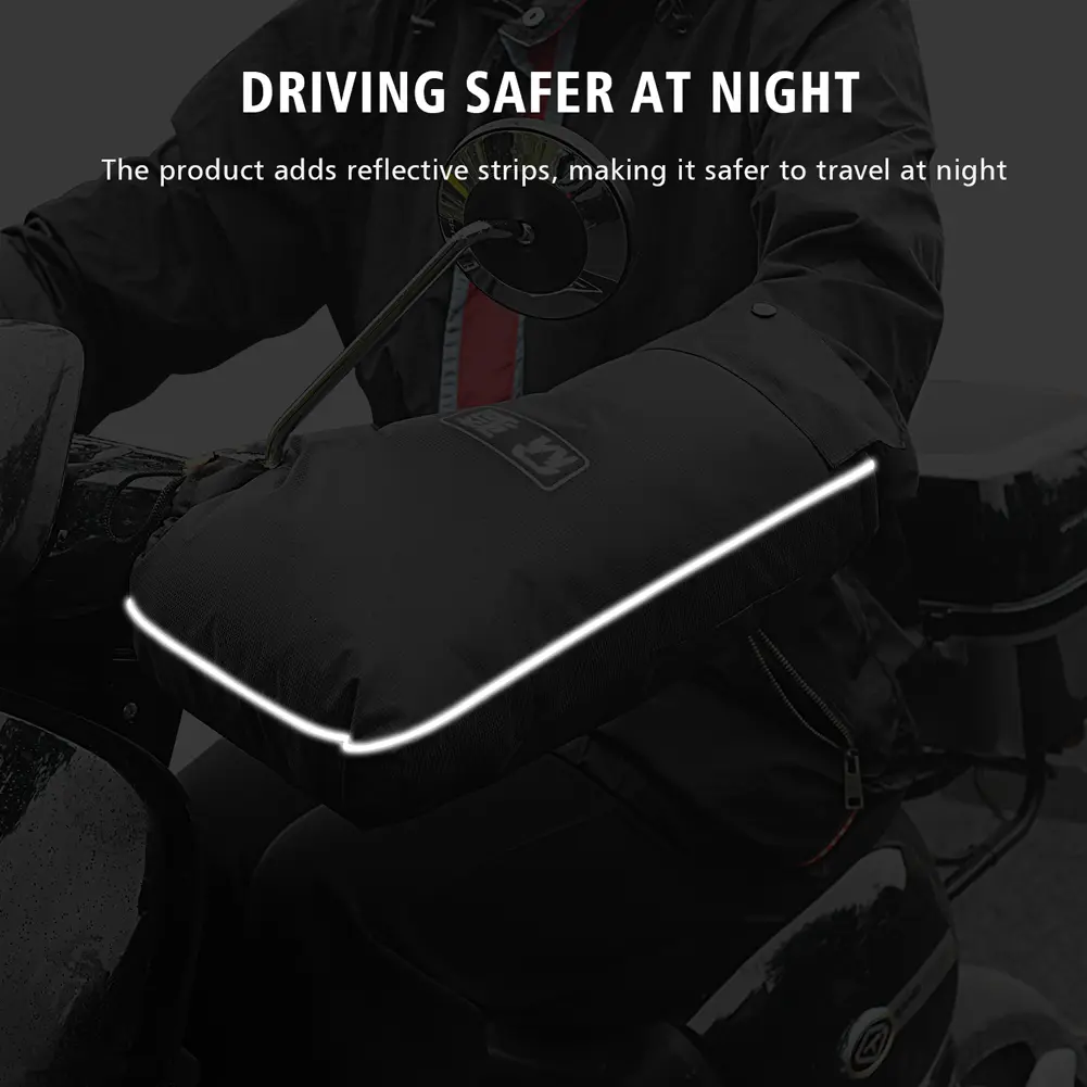 Waterproof Motorcycle Handlebar Muffs Hand Protector Winter Windproof Thickened Warm Thermal Mobile Handle Bar Cover Gloves