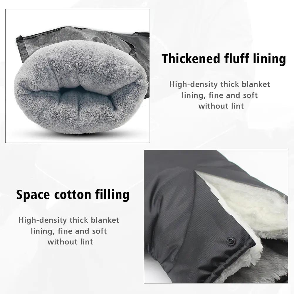 Waterproof Motorcycle Handlebar Muffs Hand Protector Winter Windproof Thickened Warm Thermal Mobile Handle Bar Cover Gloves