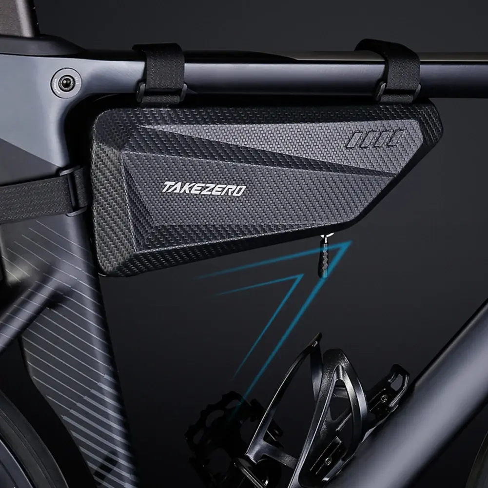 1.5L Motorcycle Frame Hard Shell Side Bags Universal Bike Frame Front Tube Bag Waterproof Large Capacity Cycling Accessories
