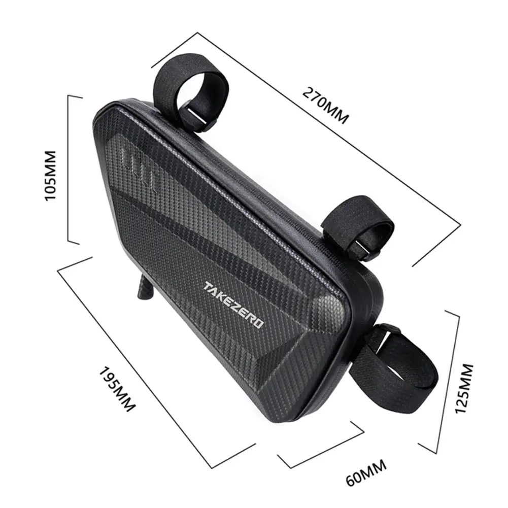 1.5L Motorcycle Frame Hard Shell Side Bags Universal Bike Frame Front Tube Bag Waterproof Large Capacity Cycling Accessories