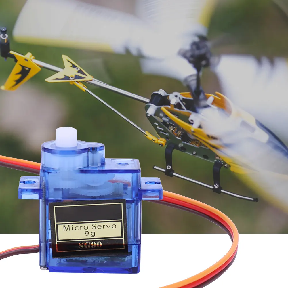 1PC SG90 9G Micro Digital Servo Motor 180/360 Degree Fixed-Wing Micro Gear Servo Motor for RC Helicopter Toy Airplane Aircraft