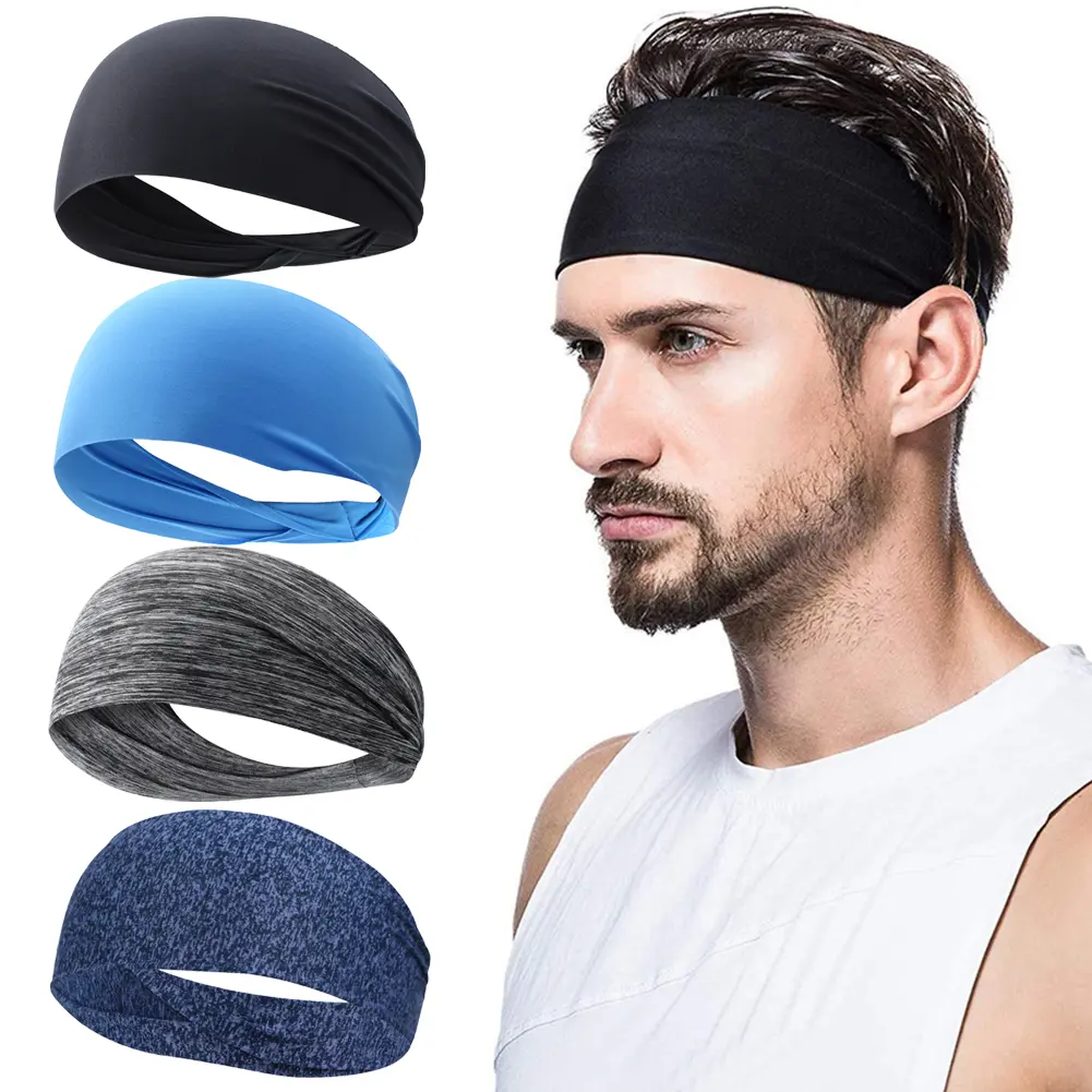 1-6PCS Elastic Sports Headband Men Women Fitness Yoga Gym Head Band Anti-slip Breathable Hair Sweatband for Outdoor Running