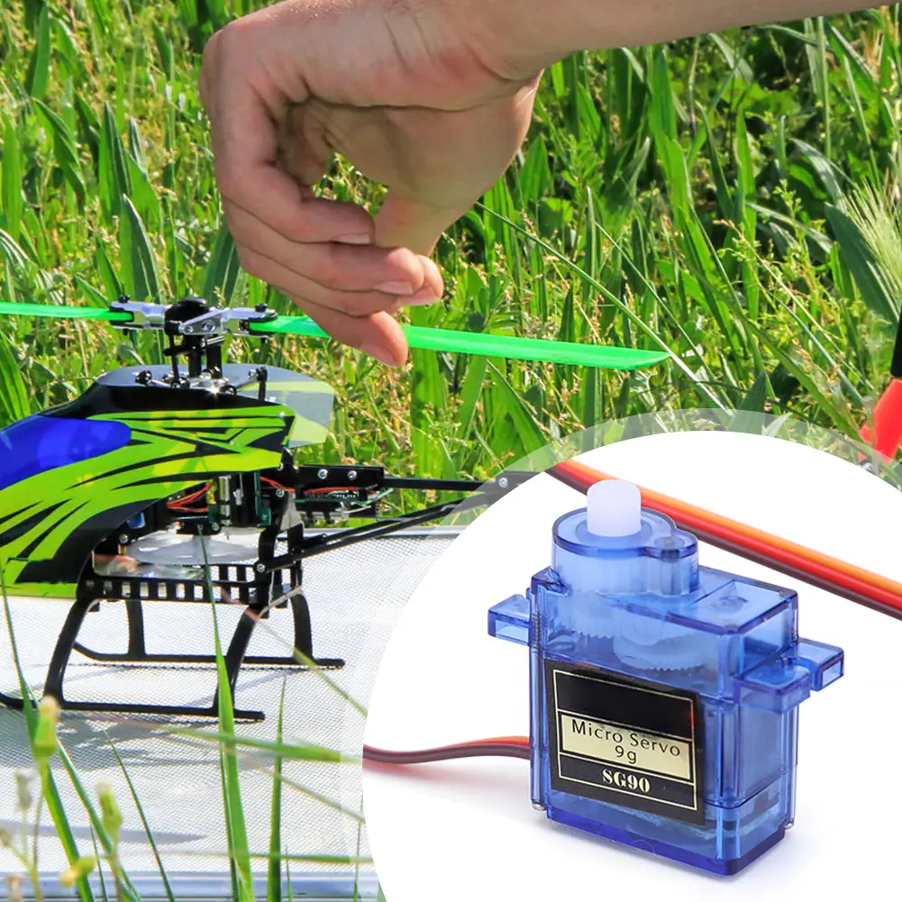 1PC SG90 9G Micro Digital Servo Motor 180/360 Degree Fixed-Wing Micro Gear Servo Motor for RC Helicopter Toy Airplane Aircraft