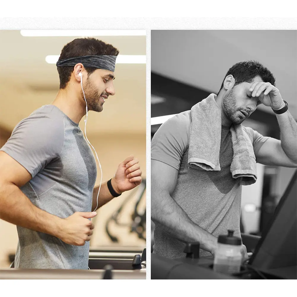1-6PCS Elastic Sports Headband Men Women Fitness Yoga Gym Head Band Anti-slip Breathable Hair Sweatband for Outdoor Running