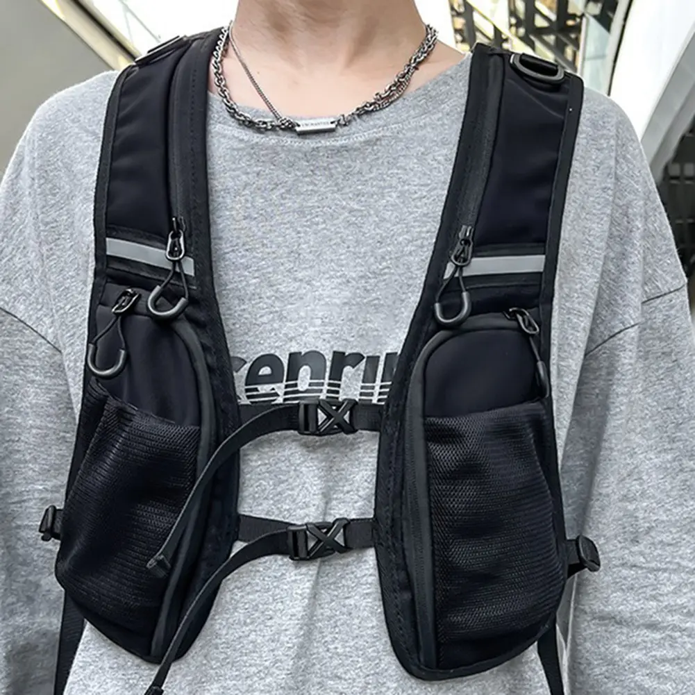 Tactical Vest Chest Packs Men Fashion Waterproof Chest Rig Bag Waistcoat Multi-function Storage Backpack for Cycling Running