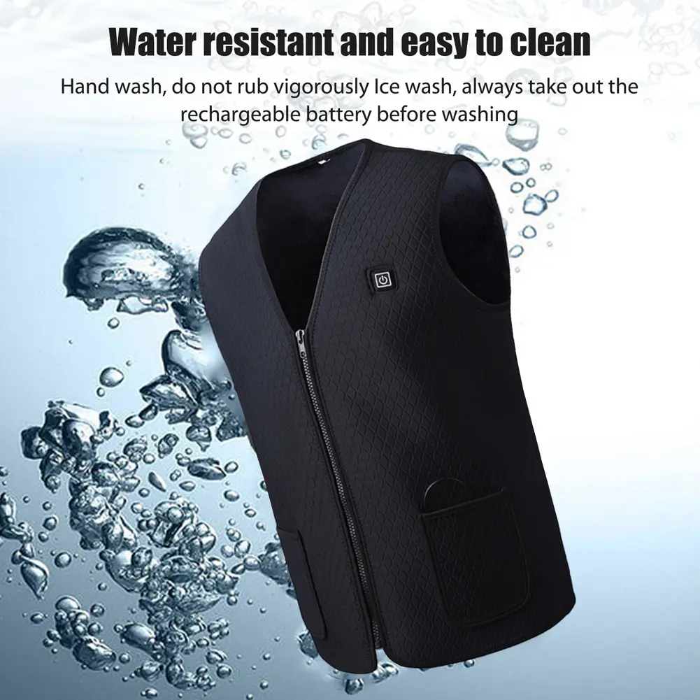 Intelligent Heated Vest 3-Gear Winter Warm Jacket USB Electric Heating Vest Outdoor Thermal Cycling Vest for Sports Hiking M-3XL