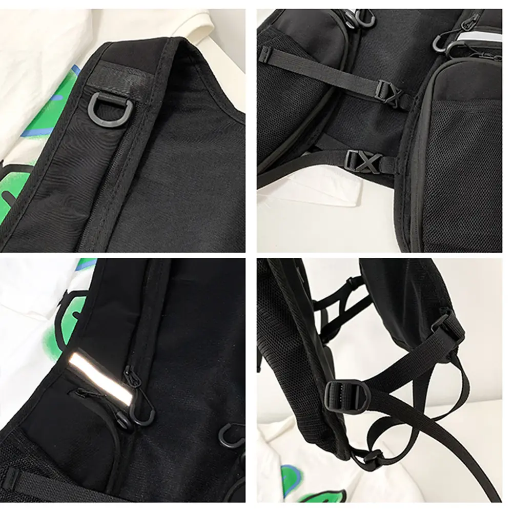 Tactical Vest Chest Packs Men Fashion Waterproof Chest Rig Bag Waistcoat Multi-function Storage Backpack for Cycling Running