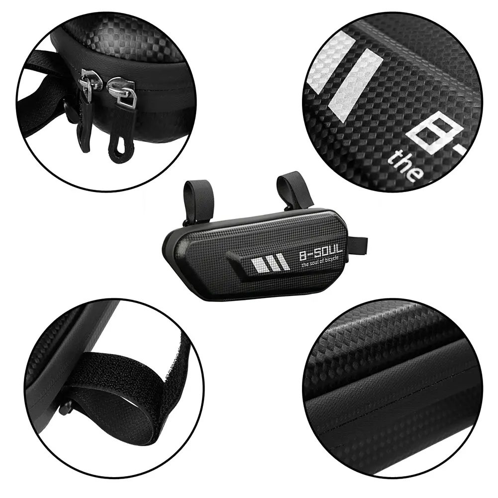 B-SOUL Motorcycle Side Bags Hard Shell Electric Scooter Hanging Bag Motorcycle Drop Leg Bag Bike Triangle Pouch Cycling Frames