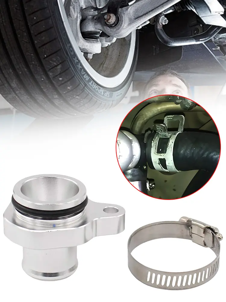 Aluminum Engine Coolant Outlet Hose Fitting Replacement 11537541992 11537544638 for BMW N52 N53 N54 335i 135i 325i 330i
