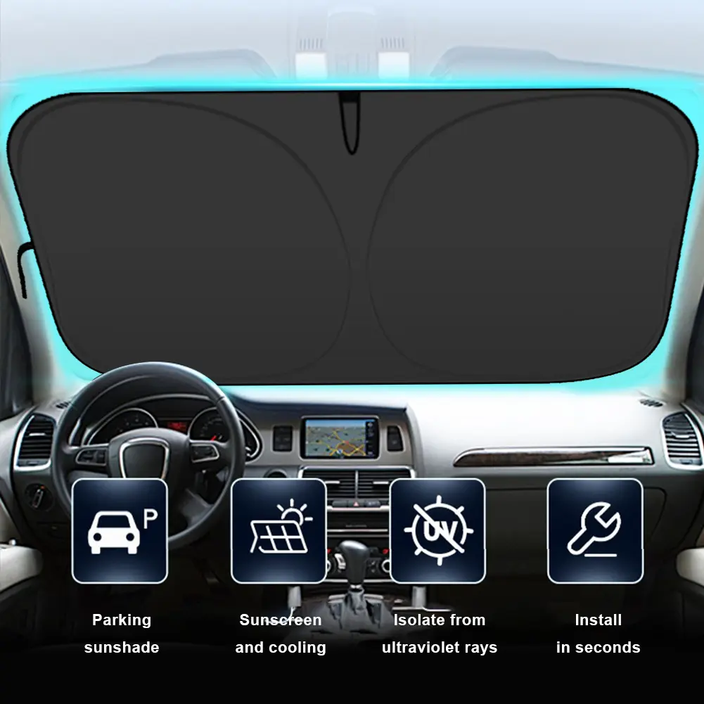 Front Window Sunscreen Protector Folding Car Sunshade Umbrella Auto Front Window Sunscreen Parasol for Vehicle Truck Auto