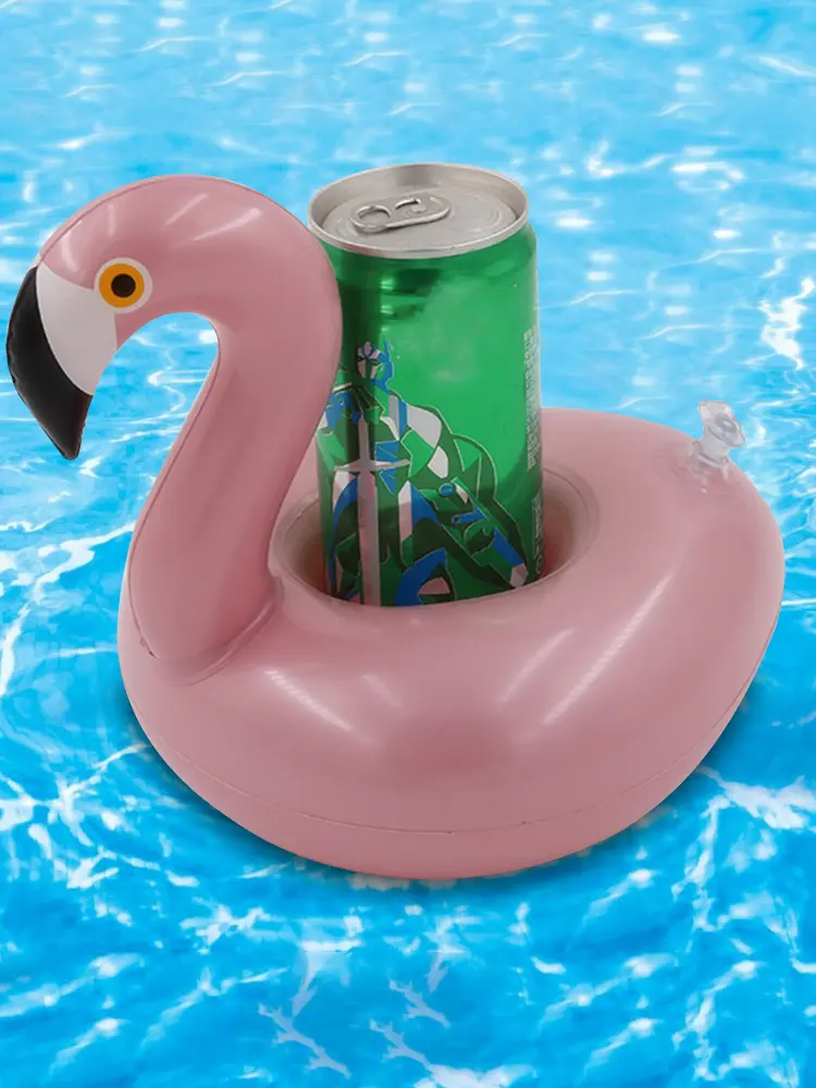 Swimming Pool Drink Cup Stand Inflatable Self-service Ice Tray PVC Cooler Table Party Supplies for Pool Beach Swimming