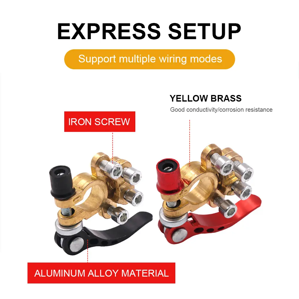 Car Battery Terminals Wire Cable Clamp Positive Negative Quick Release Automotive Battery Terminal Connectors Car Accessories