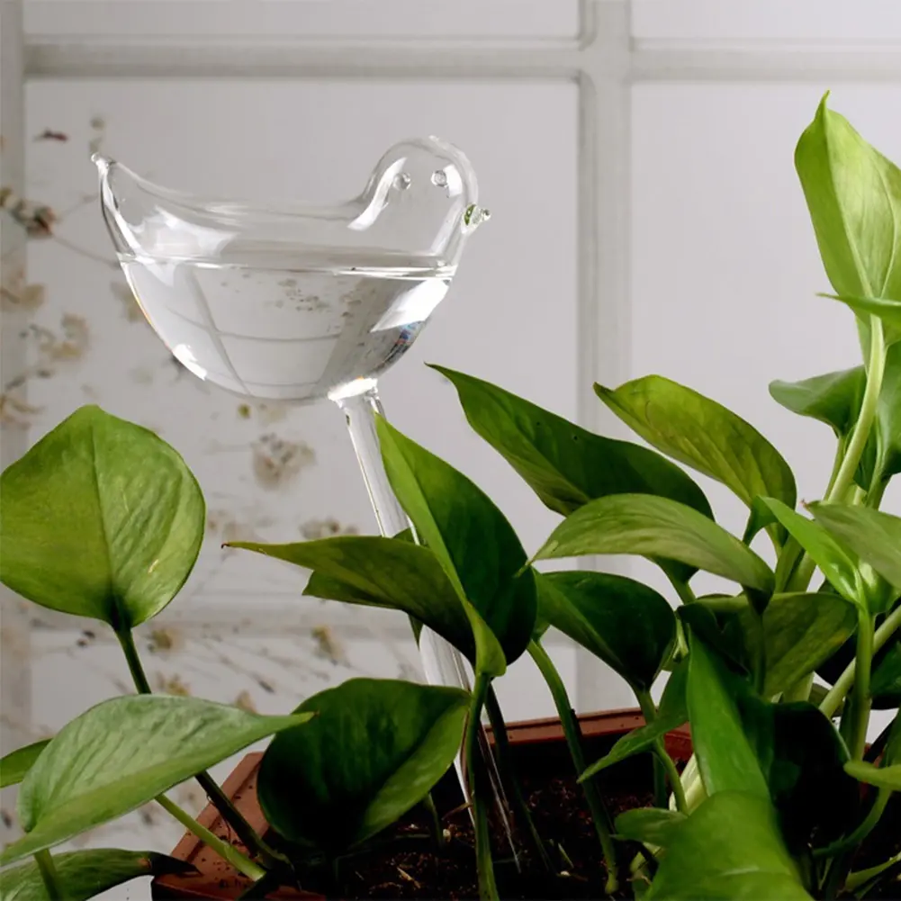 6-1Pc PVC Transparent Plants Watering Bulbs Bird Shape Automatic Drip Irrigation Self Watering Device Home Flower Waterer Bulbs