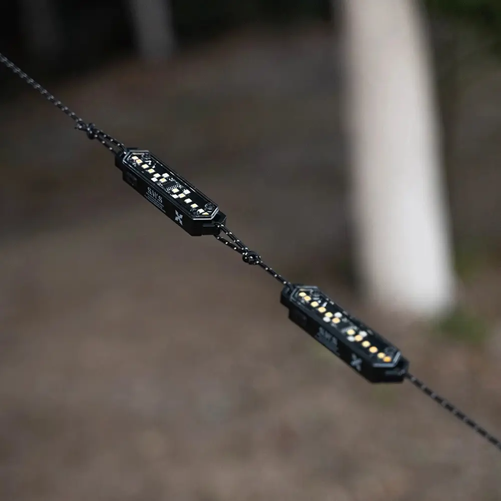 1PC Wind Rope Buckle Light Tent Wind Rope Warning Light Waterproof Lightweight Magnetic Suction Camping Lamp for Outdoor Picnic