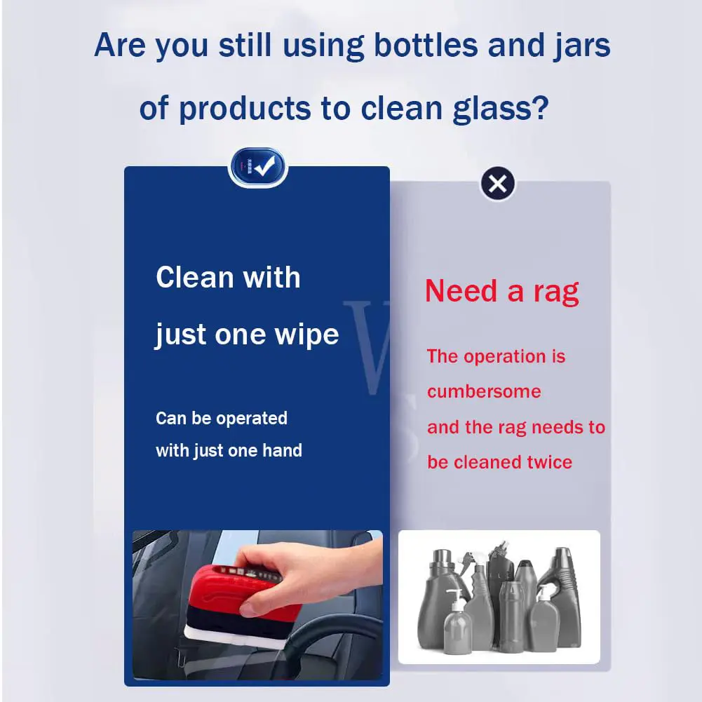 Car Window Glass Cleaner Removes Dirt Glass Polishing Agent Powerful Windshield Oil Film Stain Removal Car Glass Oil Film Wiping