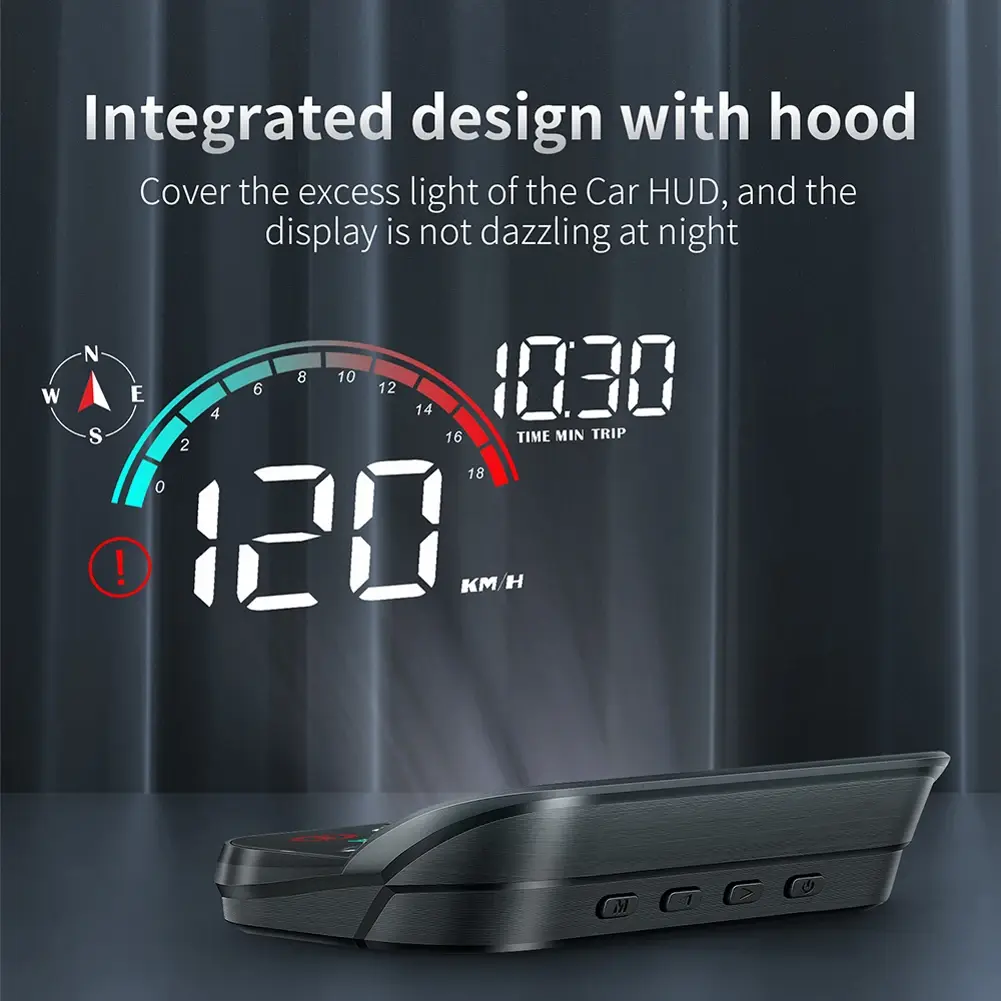 Car Head Up Display Projector Screen Speed Meter Overspeed Alarm Digital GPS Speedometer with Odometer Smart Head Up Display