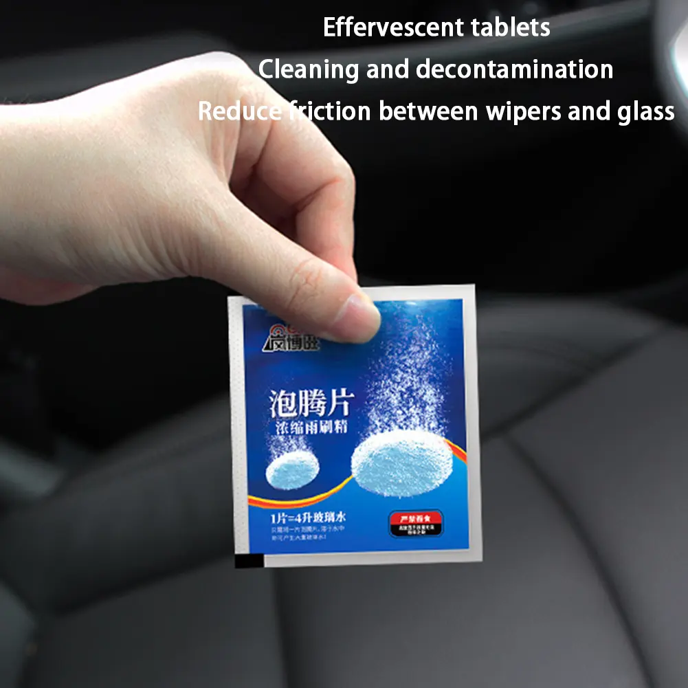 1-50bag Car Windshield Cleaner Effervescent Tablets Auto Wiper Window Glass Solid Cleaning Concentrated Tablets Car Accessories