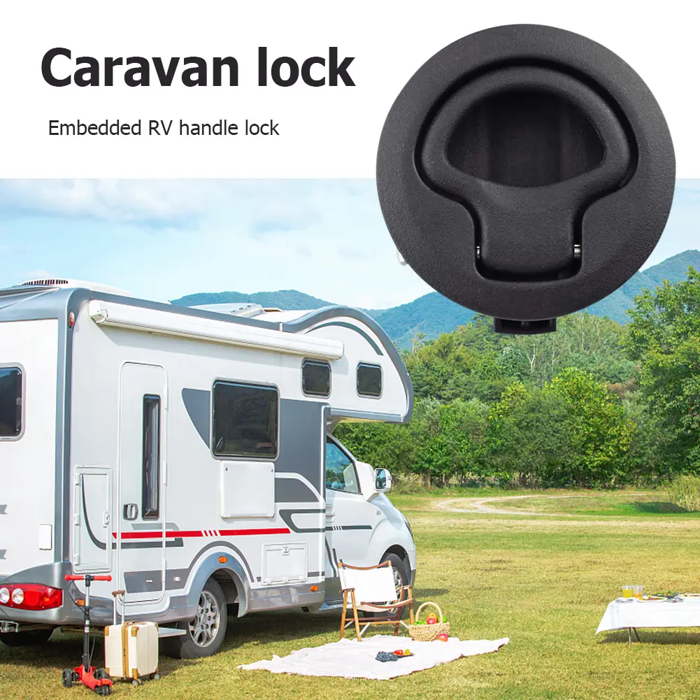 Pull Slam Latch Flush for Boat Marine Deck Locker Plastic Boat Accessories Marine Round