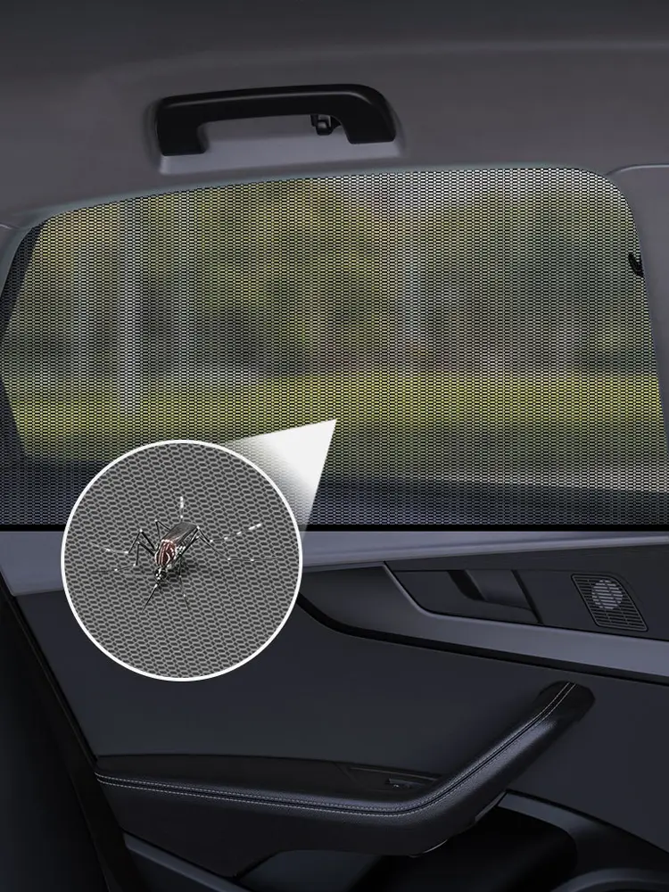Rear Side Window Sunshade Cover UV Protection Car Curtain Rear Window Mesh Sun Visor Car Window Screen Cover Auto Accessories