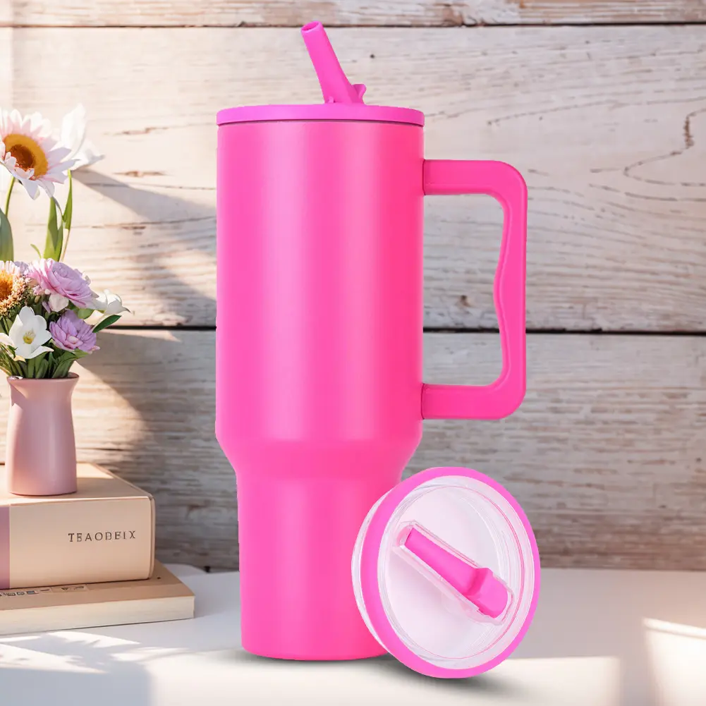 For Stanley 40oz Tumblers Flip Straw Lid Replacement Spill Proof Tumbler Flip Straw Lid Splash Resistant Cover for Stanley Cup
